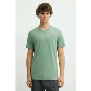 Hollister Co. tricou din bumbac barbati, culoarea verde, neted imagine
