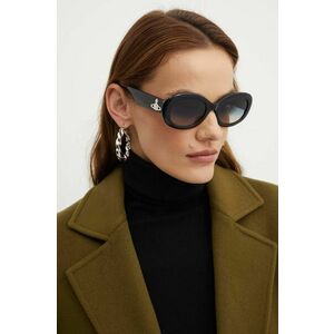Vivienne Westwood ochelari de soare femei, culoarea negru, VW505100153 imagine