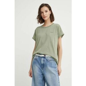 Pepe Jeans tricou din bumbac EDITH femei, culoarea verde, PL505893 imagine