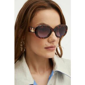 Vivienne Westwood ochelari de soare femei, culoarea maro, VW505110053 imagine