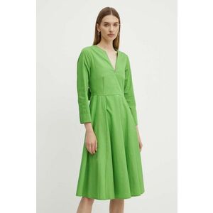 MAX&Co. rochie din bumbac culoarea verde, mini, evazați, 2416221154200 2416220000000 imagine