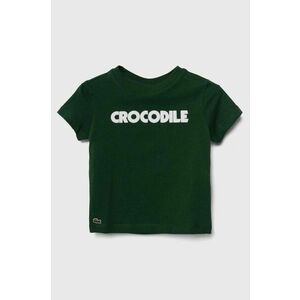 Lacoste tricou de bumbac pentru copii culoarea verde, cu imprimeu imagine