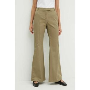 MAX&Co. pantaloni femei, culoarea verde, evazati, medium waist, 2416131014200 imagine