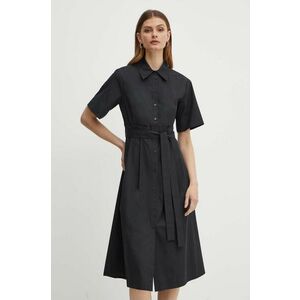 MAX&Co. rochie din bumbac culoarea negru, mini, evazati, 2416221174200 imagine