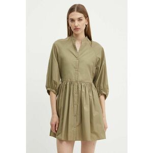 MAX&Co. rochie din bumbac culoarea verde, mini, evazati, 2416221094200 imagine