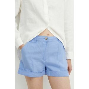 MAX&Co. pantaloni scurti din in neted, high waist, 2416141025200 imagine