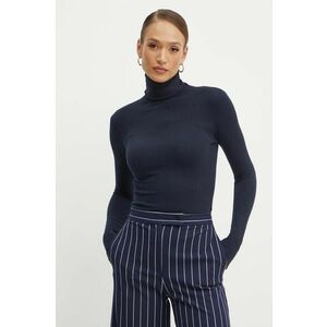 MAX&Co. pulover femei, culoarea albastru marin, light, cu guler, 2418364994200 imagine