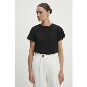 Answear Lab tricou din bumbac femei, culoarea negru imagine