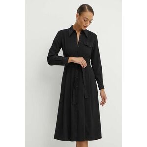 MAX&Co. rochie culoarea negru, midi, evazati, 2416221032200 imagine