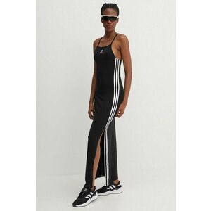 adidas Originals rochie 3-Stripes culoarea negru, maxi, drept, IU2427 imagine