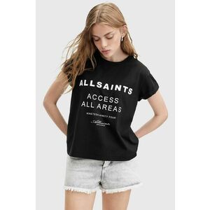 AllSaints tricou din bumbac TOUR ANNA femei, culoarea negru, W071JA imagine