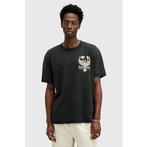AllSaints tricou din bumbac STRUMMER SS barbati, culoarea negru, cu imprimeu, M012PA imagine