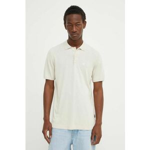 G-Star Raw tricou polo barbati, culoarea bej, neted, D24663-D618 imagine