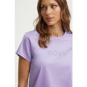 BOSS tricou din bumbac femei, culoarea violet, 50522209 imagine