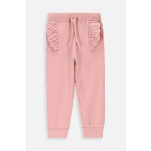 Coccodrillo pantaloni de trening pentru copii culoarea roz, neted imagine