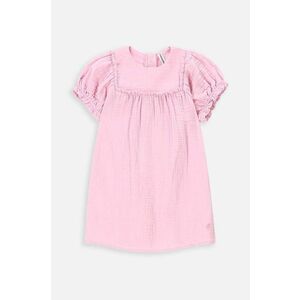 Coccodrillo rochie din bumbac pentru copii culoarea roz, mini, evazati imagine