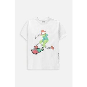 Coccodrillo tricou de bumbac pentru copii culoarea alb, cu imprimeu imagine