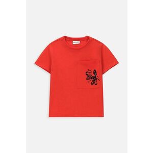 Coccodrillo tricou de bumbac pentru copii culoarea rosu, cu imprimeu imagine