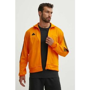 adidas bluza Tiro barbati, culoarea portocaliu, cu imprimeu, IY2065 imagine