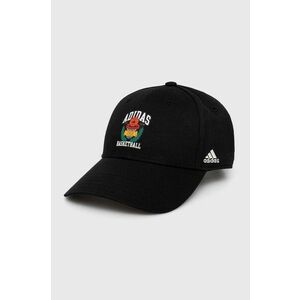 adidas șapcă de baseball din bumbac culoarea negru, cu imprimeu, JD6651 imagine