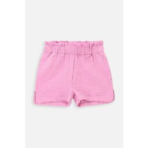 Coccodrillo pantaloni scurți din bumbac pentru copii culoarea roz, neted imagine