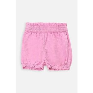 Coccodrillo pantaloni scurți din bumbac pentru copii culoarea roz, neted imagine
