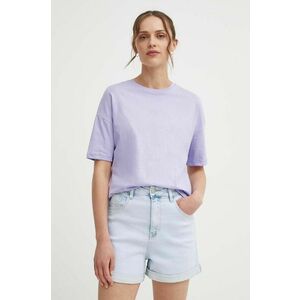 Answear Lab tricou din bumbac femei, culoarea violet imagine