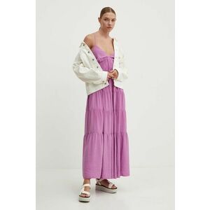 Abercrombie & Fitch rochie culoarea violet, maxi, evazati imagine