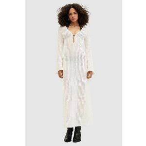 AllSaints rochie KARMA MAXI culoarea alb, maxi, drept, W021DA imagine