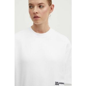 Karl Lagerfeld Jeans bluza femei, culoarea alb, cu imprimeu, 245J1801 imagine
