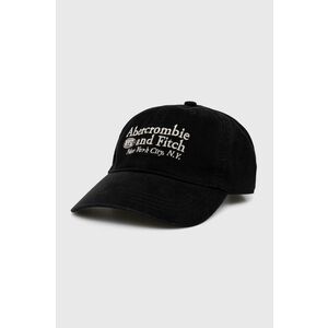 Abercrombie & Fitch șapcă de baseball din bumbac culoarea negru, modelator imagine