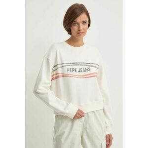 Pepe Jeans bluza EDELINE femei, culoarea bej, cu imprimeu, PL581444 imagine