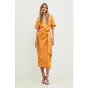Never Fully Dressed rochie Vienna culoarea portocaliu, maxi, drept, NFDDR1533 imagine