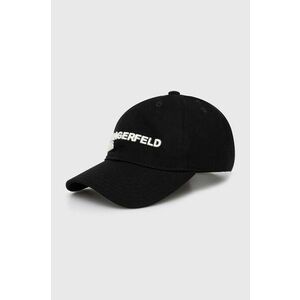 Karl Lagerfeld Jeans șapcă de baseball din bumbac culoarea negru, cu imprimeu, 245D3473 imagine
