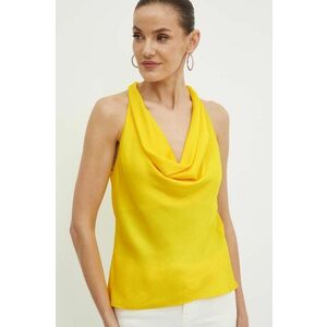 Morgan bluza OSMA femei, culoarea galben, neted, OSMA imagine
