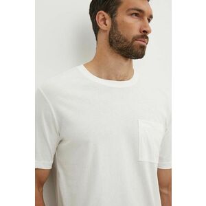 Vilebrequin tricou din bumbac TITAN barbati, culoarea alb, neted, TTNU0P00 imagine