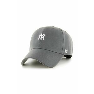 47 brand șapcă de baseball din bumbac MLB New York Yankees culoarea gri, cu imprimeu, B-BRMPS17WBP-CC imagine