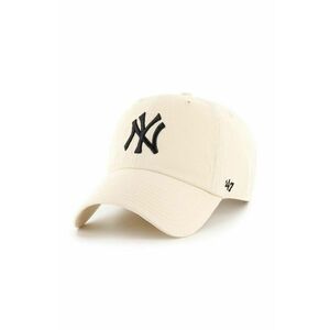 47 brand sapca MLB New York Yankees culoarea bej, cu imprimeu, B-NLRGW17GWS-NTQ imagine