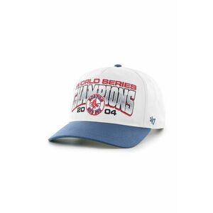 47 brand șapcă de baseball din bumbac MLB Boston Red Sox culoarea alb, cu imprimeu, BCWS-ARCHH02CTP-WH04 imagine