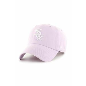 47 brand șapcă de baseball din bumbac MLB Chicago White Sox culoarea violet, cu imprimeu, B-NLRGW06GWS-YX imagine