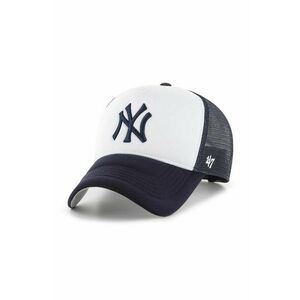 47 brand sapca MLB New York Yankees culoarea albastru marin, cu imprimeu, B-TRTFM17KPP-NY imagine