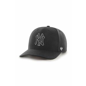 47 brand șapcă din amestec de lână MLB New York Yankees culoarea negru, cu imprimeu, B-CLZOE17WBP-BKB imagine