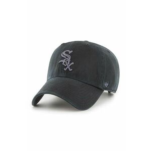 47 brand șapcă de baseball din bumbac MLB Chicago White Sox culoarea negru, cu imprimeu, B-RGW06GWS-BKG imagine