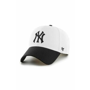 47 brand sapca MLB New York Yankees culoarea alb, cu imprimeu, B-SUMTT17WBP-WH imagine