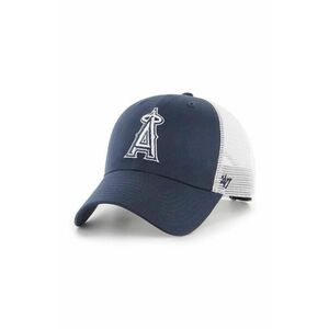 47 brand sapca MLB LA Angels culoarea albastru marin, cu imprimeu, B-BLMSH04GWP-NY imagine