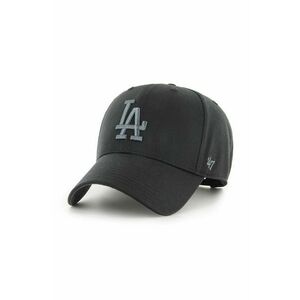 47 brand șapcă de baseball din bumbac MLB Los Angeles Dodgers culoarea negru, cu imprimeu, B-TCMSP12CTP-BK imagine
