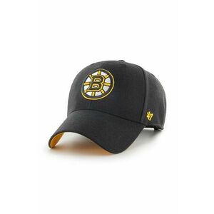 47 brand sapca NHL Boston Bruins culoarea negru, cu imprimeu, H-BLPMS01WBP-BK imagine