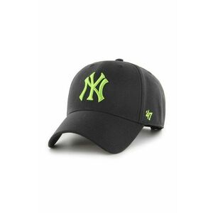 47 brand șapcă din amestec de lână MLB New York Yankees culoarea negru, cu imprimeu, B-MVPSP17WBP-BKAM imagine
