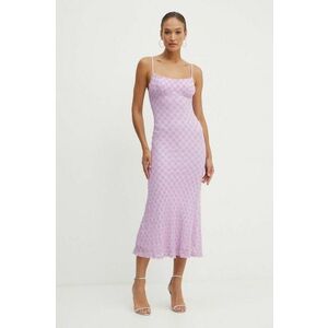 Bardot rochie ADONI culoarea violet, maxi, mulata, 57998DB1 imagine