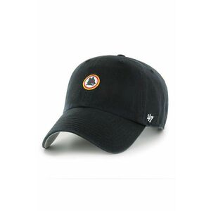47 brand șapcă de baseball din bumbac AS Roma culoarea negru, cu imprimeu, ITFL-BSRNR01GWS-BK imagine